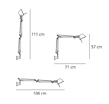 Artemide Tolomeo Mini kinkiet — widok 3