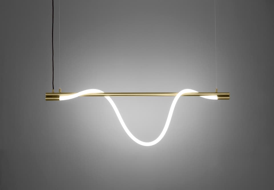 Zaho Spritzer Brass lampa wisząca LED