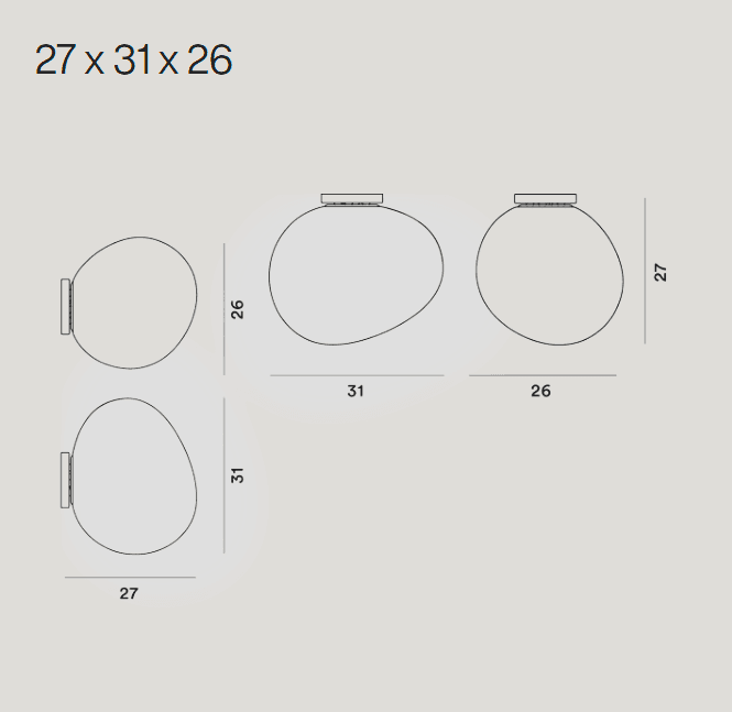 Foscarini Gregg kinkiet / plafon — widok 4