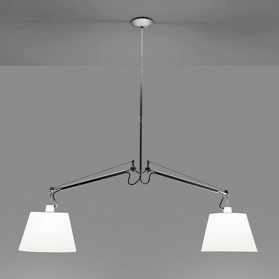 Artemide Tolomeo Basculante 2 Bracci wisząca klosze satynowe — widok 1