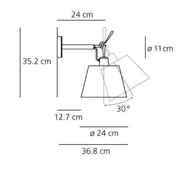 Artemide Tolomeo Diffusore kinkiet