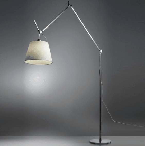 Artemide Tolomeo Mega Terra lampa podłogowa klosz pergaminowy