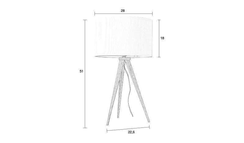 Zuiver Tripod stołowa (Szary) — widok 4