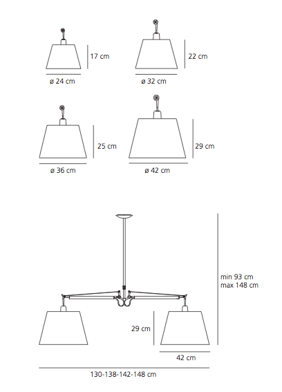 Artemide Lampa wisząca Tolomeo Basculante 2 Bracci OUTLET — widok 4