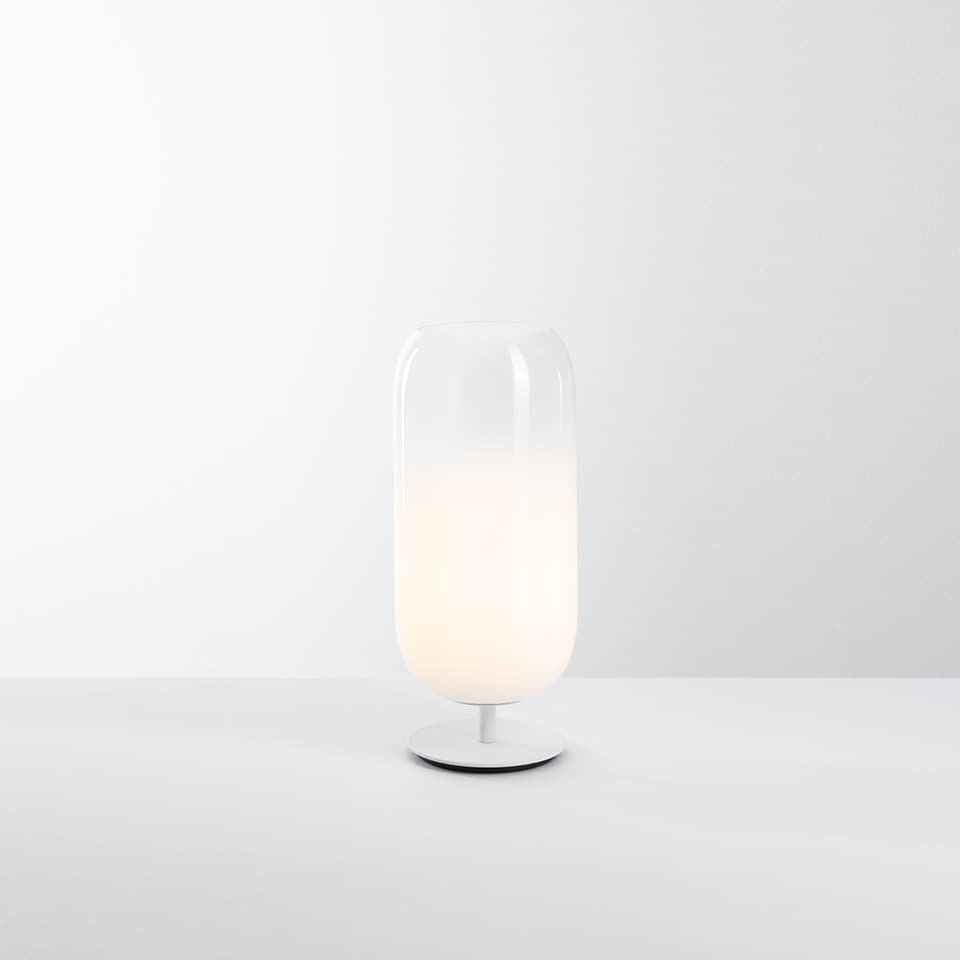 Artemide Gople Mini lampa stołowa (Biała baza / Biały klosz)