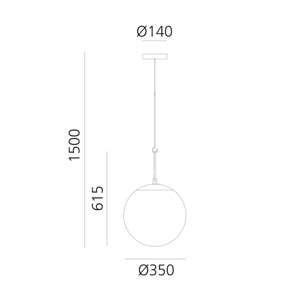 Artemide nh lampa wisząca (Klosz 35 cm) — widok 6