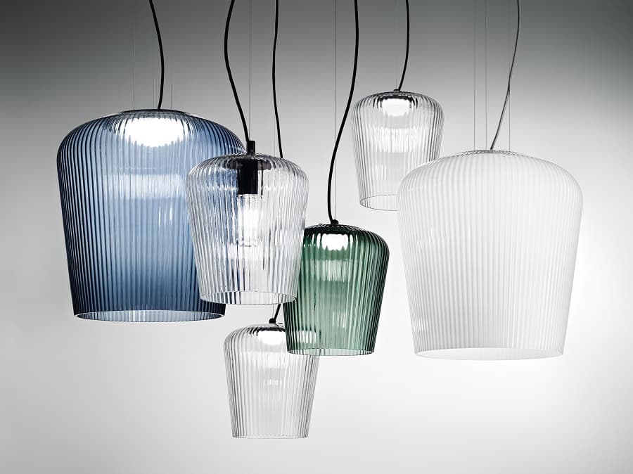 Giarnieri Plisse wisząca LED (Bursztynowy 23 cm) — widok 2