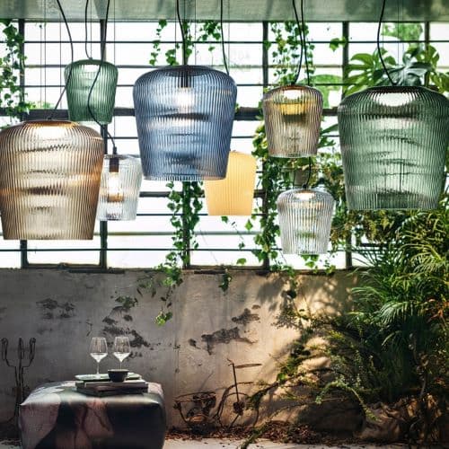 Giarnieri Plisse wisząca LED (Bursztynowy 23 cm) — widok 3