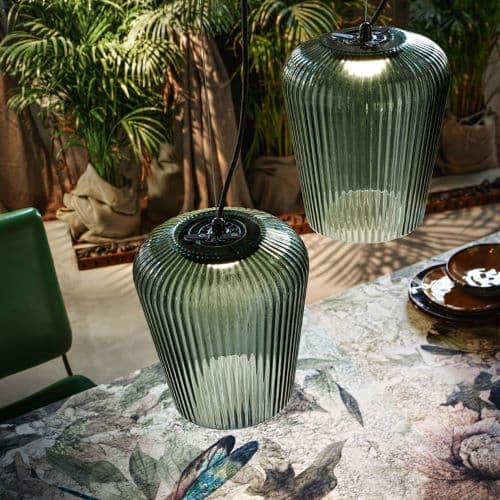 Giarnieri Plisse wisząca LED (Bursztynowy 23 cm) — widok 4