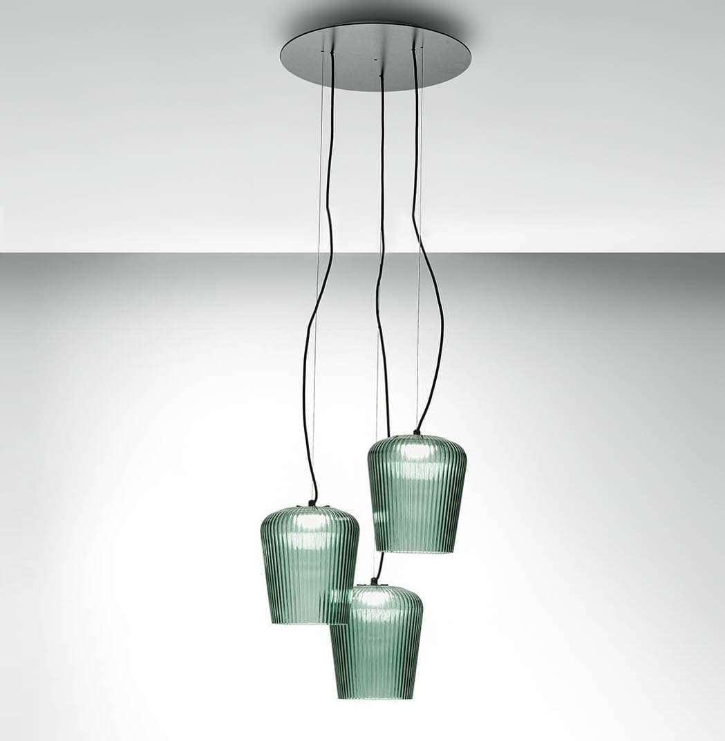 Giarnieri Plisse wisząca LED (Bursztynowy 23 cm) — widok 6