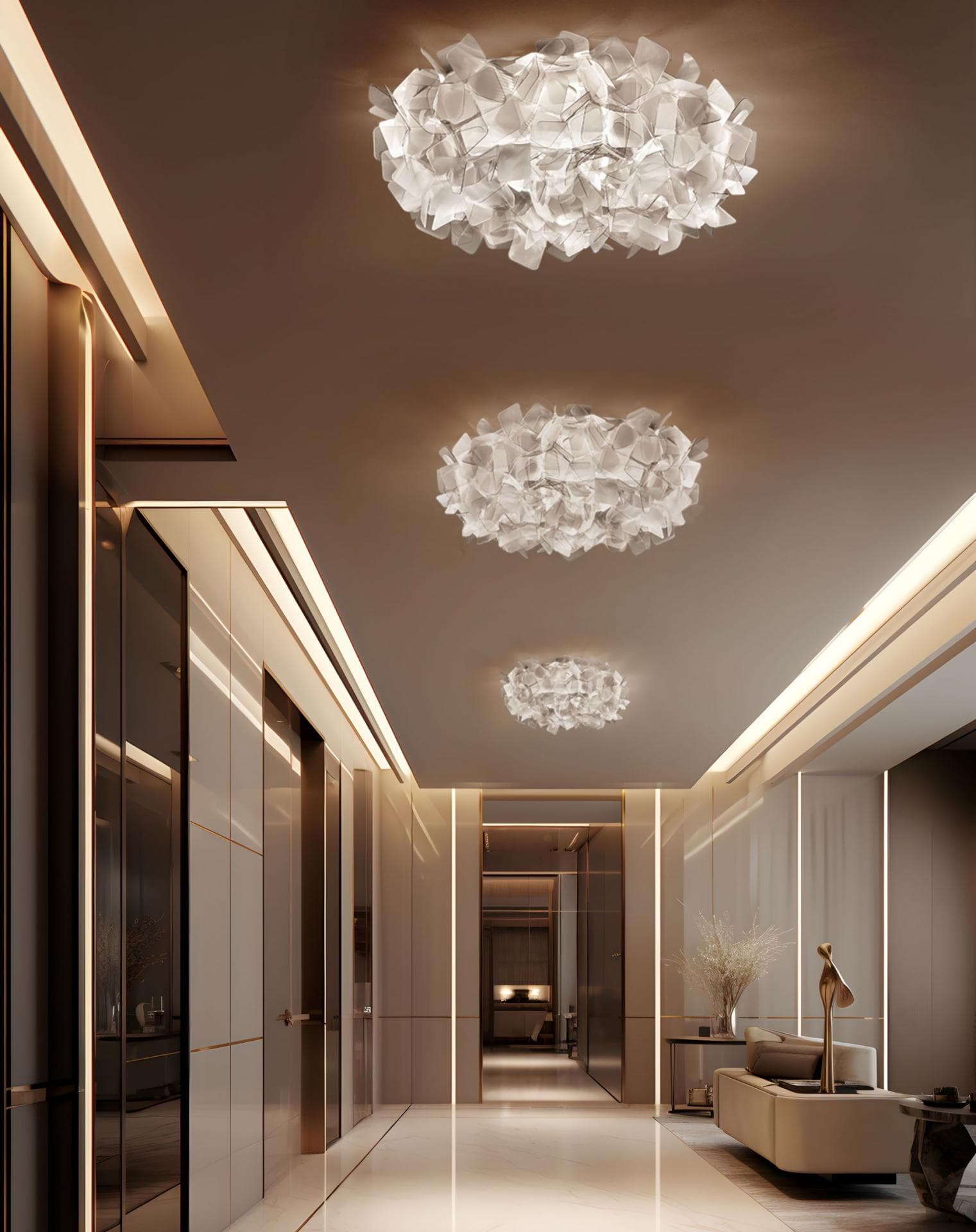 Slamp Clizia plafon/kinkiet (Fume, L) — widok 3