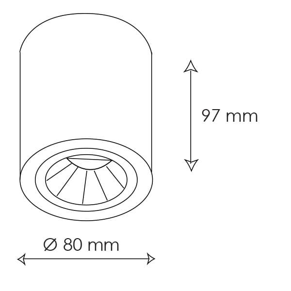 BPM Lighting Catli lampa natynkowa (źródło światła: GU10) — widok 3