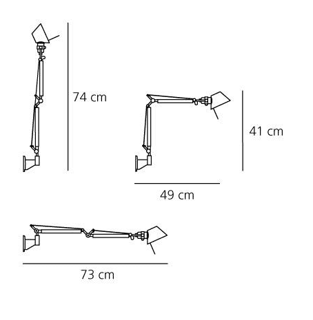 Artemide Tolomeo Micro kinkiet (Aluminium) — widok 4