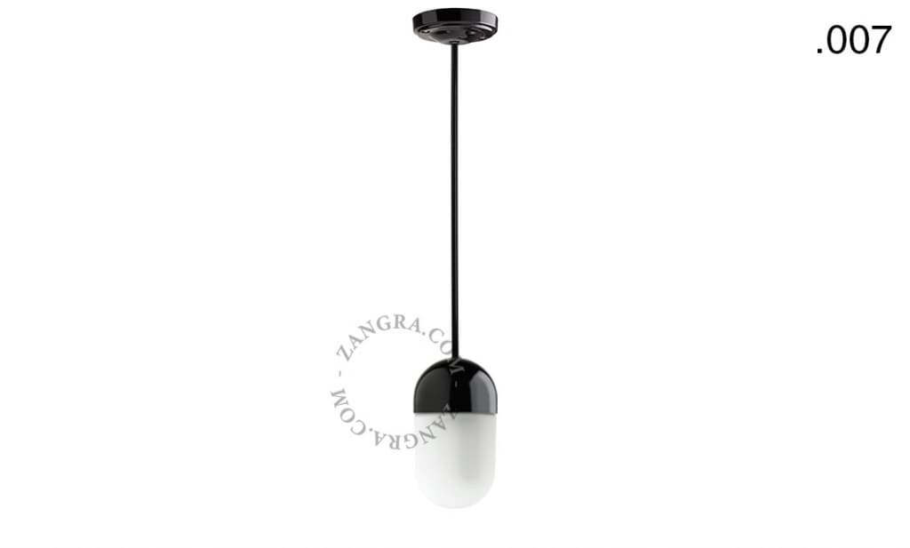 Zangra Czarna porcelanowa lampa wisząca light.036.024.b