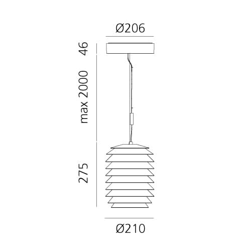 Artemide Slicing lampa wisząca OUTDOOR (Ø: 21 cm) — widok 4