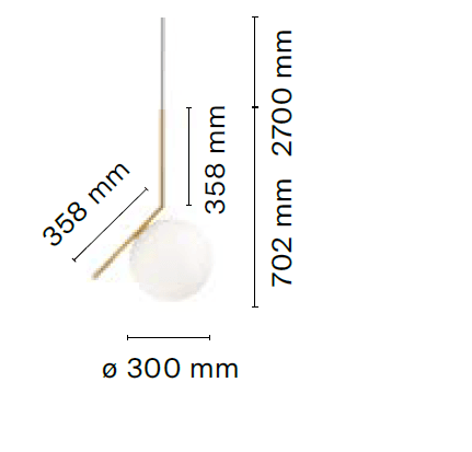 Flos IC S2 lampa wisząca 24 Gold (kolekcja limitowana) — widok 4
