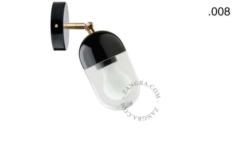 Zangra Czarna lampa porcelanowa i metalowa 036.029.b OUTLET